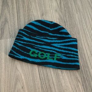 Golf Wang Zebra Beanie Blue Black